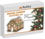 Ruhhy Mézeskalács ház kiszúrókészlet, 10 részes, rozsdamentes acél (00022905)