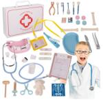 Kruzzel Gyermek orvosi játékkészlet, fa elemekkel, hordtáskával - Kruzzel 25115 (00025115)
