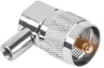 Lechpol UHF (CB) férfi csatlakozó RG58 kábelhez, 90°-os, csavaros (67009)