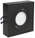 Maclean Süllyesztett négyzetes spotlámpa keret, alumínium, fekete, MR16/GU10, 94x94 mm (73227)