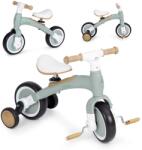 ECOTOYS Zöld 3 az 1-ben futóbicikli pedálokkal és oldalkerekekkel, 2-4 év (LC-V1359 GREEN)