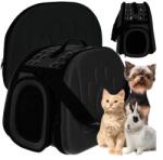 Purlov Fekete, összehajtható EVA kisállat hordozó táska, 6 kg-ig (00018270)