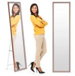 ModernHome Álló tükör 148 cm, alumínium keret, összecsukható, réz-szürke (GH-M2927)