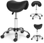 ModernHome Kozmetikai-orvosi gurulós zsámoly állítható magassággal, ökobőr ülőke (PJJBS0019)