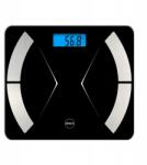 Eldom Bluetooth okos fürdőszobai mérleg 12 testadat, 180 kg, fekete, 4 mm üveg (05TWO500C)