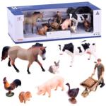 Jokomisiada 8 darabos kézzel festett farm állatfigura készlet gazdával (16103)