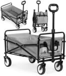 MultiGarden Összecsukható kerti-strand szállítókocsi, szürke, 70 kg, nagy kerekek (TC-005 GREY)