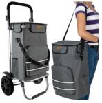 Malatec Összecsukható bevásárlókocsi, 40 l, 30 kg teherbírás, szürke (00023187)