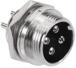 Lechpol XLR mikrofon csatlakozó aljzat, 4 pólusú férfi, panelre, NC4 (69947)