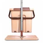 Cenocco Önkicsavaró lapos felmosó kétkamrás vödörrel, barna, mikroszálas 10 l (CC-9070BR)