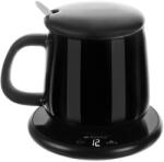 Ruhhy Elektromos bögremelegítő szett fekete, 400 ml kerámia bögrével, 40-60 °C (00022125)