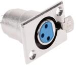 Lechpol XLR 3-pólusú női panelcsatlakozó, szerelhető mikrofon aljzat (14266)