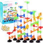 Jokomisiada Színes golyópálya készlet, 136 elem és 31 golyó (17156)