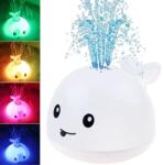 Jokomisiada Bálna formájú elemes fürdőjáték színes LED szökőkúttal, 10 cm (17121)