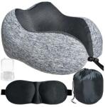  3D memóriahabos utazó nyakpárna szett szemmaszkkal, füldugóval, tokkal (00010885)