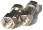 Lechpol F-SAT koaxiális összekötő adapter F dugó-F dugó, 75 Ohm (2062)