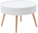 ModernHOME Kerek, levehető tálcás dohányzóasztal tárolóval, 60 cm (FH-CT0210)