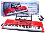 Jokomisiada SD-6118 piros 61 billentyűs szintetizátor mikrofonnal USB/MP3 (16441)