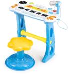 MULTISTORE Gyerek elektronikus zongora 31 billentyűs, mikrofonnal és székkel, kék (HC490441 BLUE)