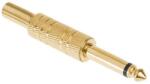 Lechpol 6, 3 mm-es mono jack dugó aranyozott fémházzal (66010)