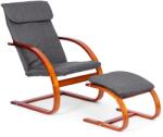 ModernHome finn hintaszék lábtartóval (TXWQM-31-6-WALNUT)