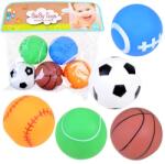 Jokomisiada Színes sípoló gumilabda szett gyerekeknek, 5 db, 5 cm (15683)