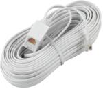 Lechpol Telefon hosszabbító kábel RJ11, 5 m, fehér, dugó-aljzat (63406)