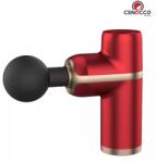 Cenocco Cenocco hordozható mini masszázs pisztoly, piros, USB tölthető, 4 fej (CC-9114RED)