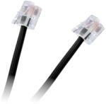 Lechpol Telefonkábel RJ11-RJ11, 3 m, fekete, dugó-dugó (70016)