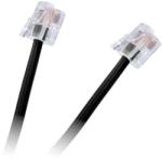 Lechpol Telefonkábel 6P4C férfi-férfi, 10 m, fekete (65998)