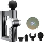 Cenocco Hordozható melegítő masszázspisztoly szürke, LCD kijelző, 4 fej (CC-9112GRY)