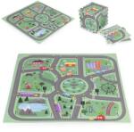 ECOTOYS Város mintás EVA hab puzzle játszószőnyeg, 90, 5×90, 5 cm, 21 db (ECOEVA021)
