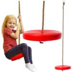 Kruzzel Gyerek kerti körhinta állítható kötéllel, piros, 50 kg teherbírás (00023554)