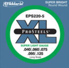 Daddario EPS220-5 Steel 40/125