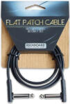 RockBoard Flat Patch Cable Gold Fekete 80 cm Pipa - Pipa
