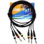 Voice-Kraft AC223/3M 3x6, 3 Jack - 3x6, 3 Jack kábel 3m