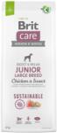 Brit Brit Care Dog Sustainable Junior Large Breed cu Pui, 12 kg
