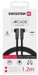 SWISSTEN Textil Adatkábel Arcade Usb-c / Lightning 1, 2 M Fekete (71529900)