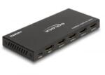 Delock HDMI elosztó 1 x HDMI megoszlik 4 x HDMI-vé, 4K 60 Hz kimenettel és downscalerrel (18652) (18652)