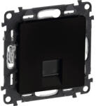 Legrand 756342 Valena Life 1xRJ45 Cat. 6 UTP csatlakozóaljzat mechanizmus burkolattal, fekete (756342)