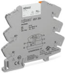 WAGO 857-304 relémodul, 24 V DC, 1 váltóérintkező, 6 A tartós határáram, sárga állapotjelzés, 6 mm széles, szürke (857-304)