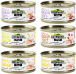 Greenwoods 6x70g Greenwoods Delight nedves macskatáp csirke vegyes próbacsomag 4 változattal