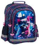 DERFORM Cleo és Frank cicás iskolatáska, hátizsák - 2 rekeszes - rózsaszín (PL15BCF43) (PL15BCF43)