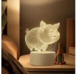  3D asztali lámpa cuki malac forma