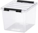 SMARTSTORE Műanyag tárolódoboz, 3 liter, fekete fogantyúkkal, SMARTSTORE "Classic 3", átlátszó (CSDSMART27) - primatinta