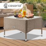 CASARIA Rattan asztal 58x58x42 cm - bézs színű (108637)