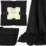 Springos meleg pléd, 150x220 cm - Fekete (HA7092)