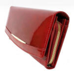 GIUDI Piros Lakkbőr Női Tárca - 19x10x3, 5cm