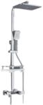  Zuhanyoszlop, Blackswan, M224 típus, króm modell, 3 utas, termosztát, SPA típusú kézizuhany és rejtett bútorcsap, mérete 116 cm
