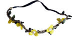  Virágos hajdísz - Sárga apróvirágos gumis hajpánt